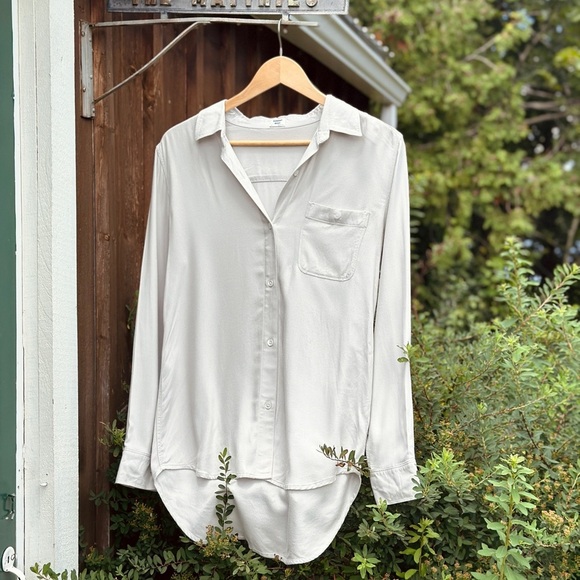 Sunday Best Casual Rayon Shirt -  Size S - light grey - button down - Picture 1 of 8